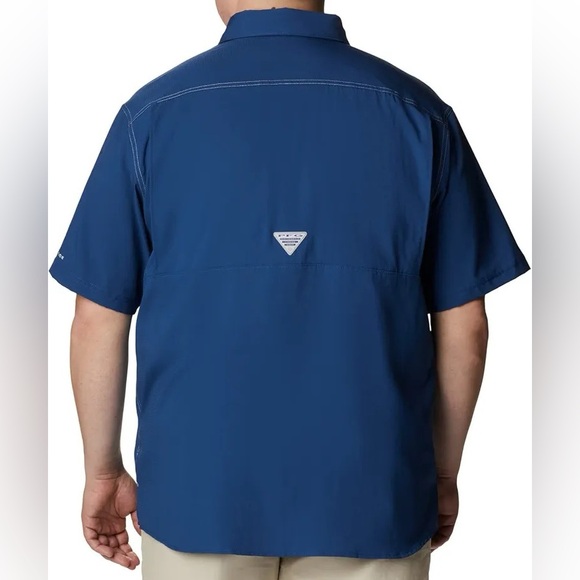 Columbia PFG Low Drag Offshore Short Sleeve Button Front Shirt Carbon - Picture 2 of 15